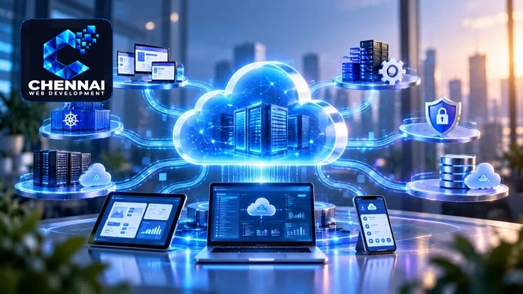 Cloud computing service illustration