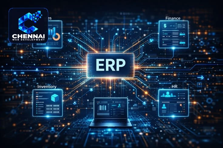 ERP software service illustration