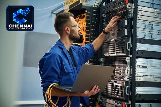Server maintenance service illustration