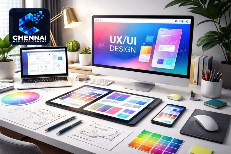 UI UX design service illustration